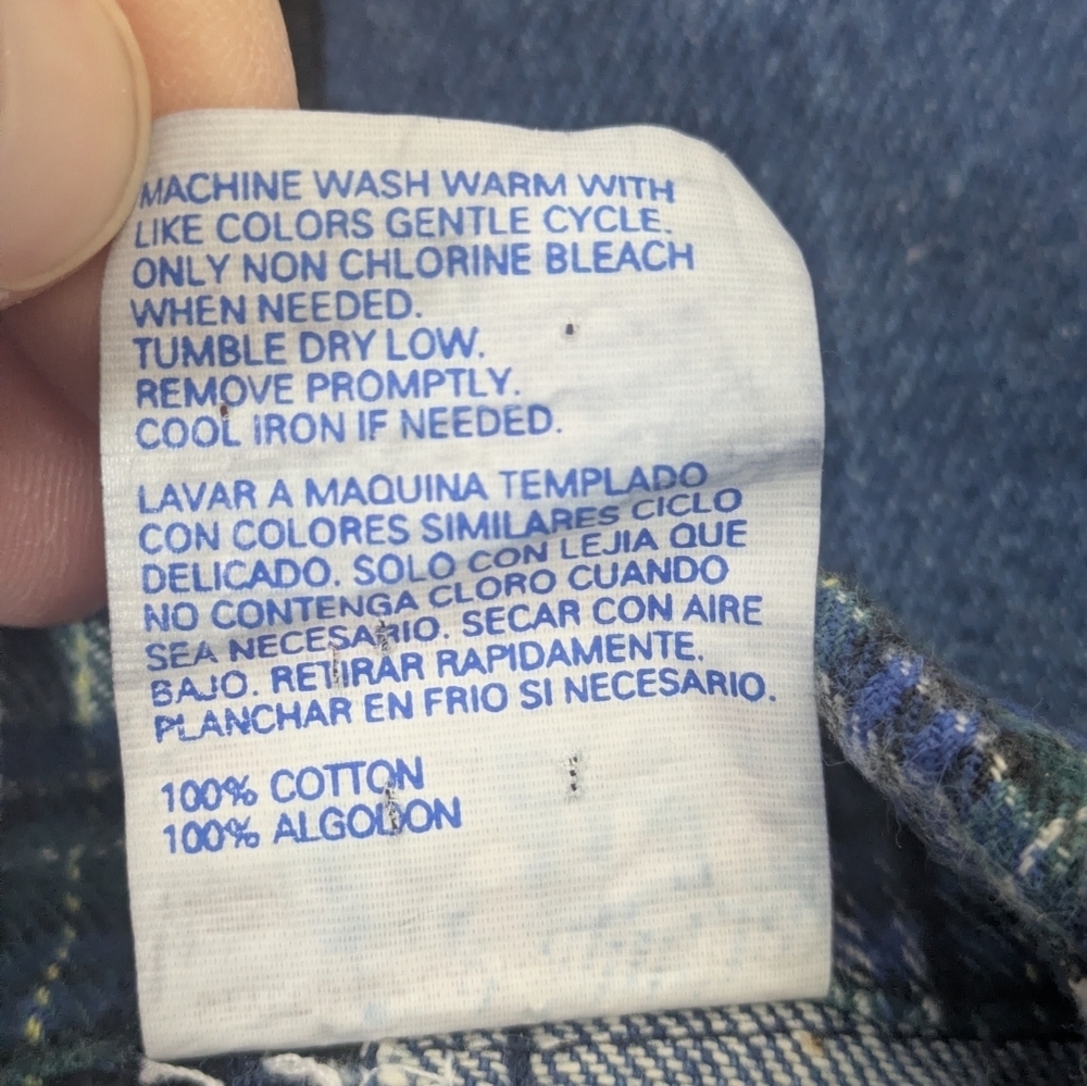 Vintage Catton Candy Denim Plaid Nature Planet Romper 18m - Picture 6 of 6